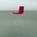 3d model Bar chair 0478 (on a sled, with a front upholstery, polypropylene PO00104) - preview