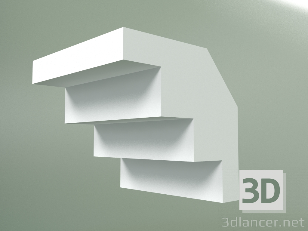 Modelo 3d Cornija de gesso (plinto de teto) KT094 - preview