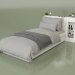 modello 3D Letto con organizer 900 x 2000 (10301) - anteprima