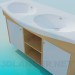 3d model Doble lavabo - vista previa