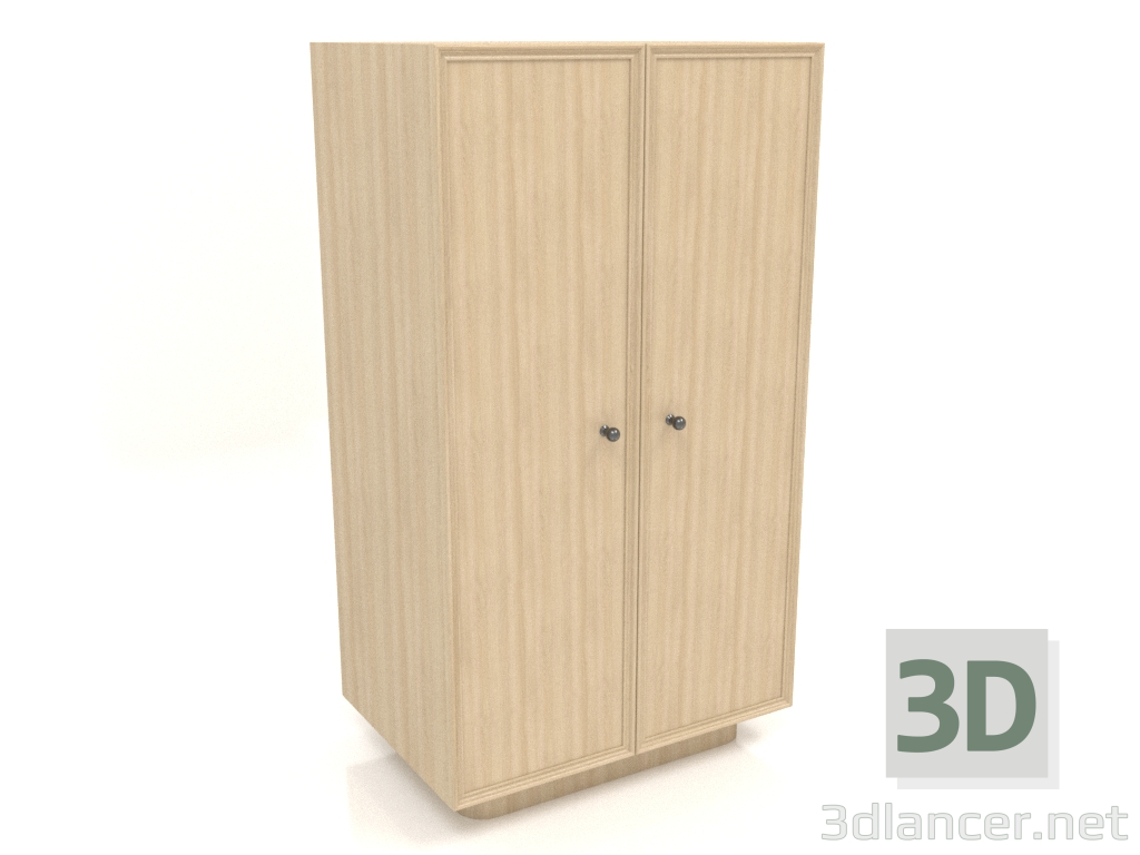 modello 3D Armadio L 04 (602x400x1082, legno bianco) - anteprima