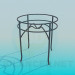 3d model Round table with glass top - preview