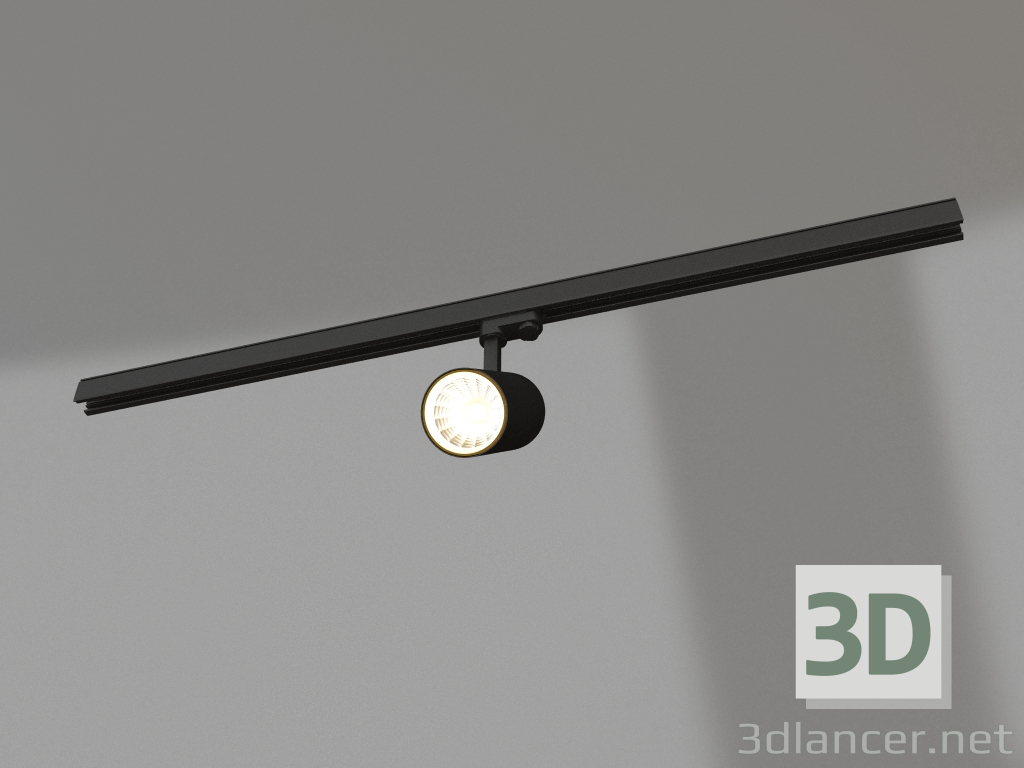 3d model Lámpara SP-POLO-TRACK-LEG-R85-15W Day4000 (BK-GD, 40 grados) - vista previa