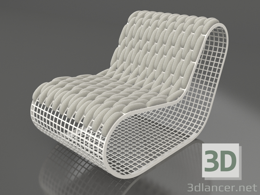 modèle 3D Fauteuil club (Gris agate) - preview