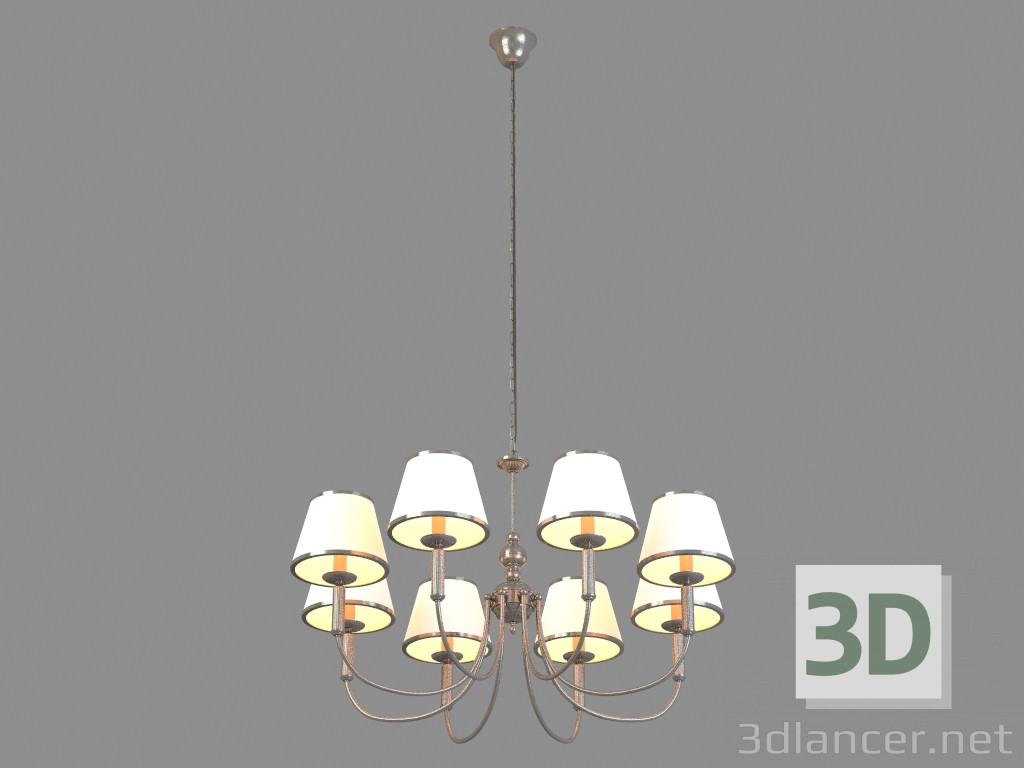 modello 3D Lampadario A3579LM-8AB - anteprima