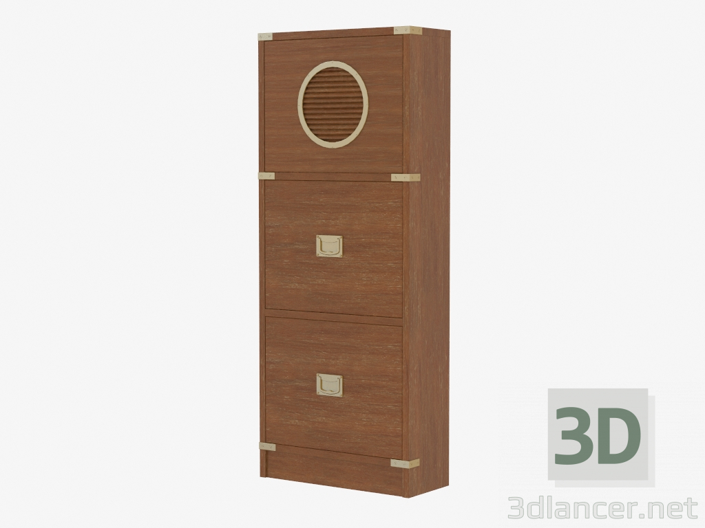 Modelo 3d Locker no estilo náutico - preview