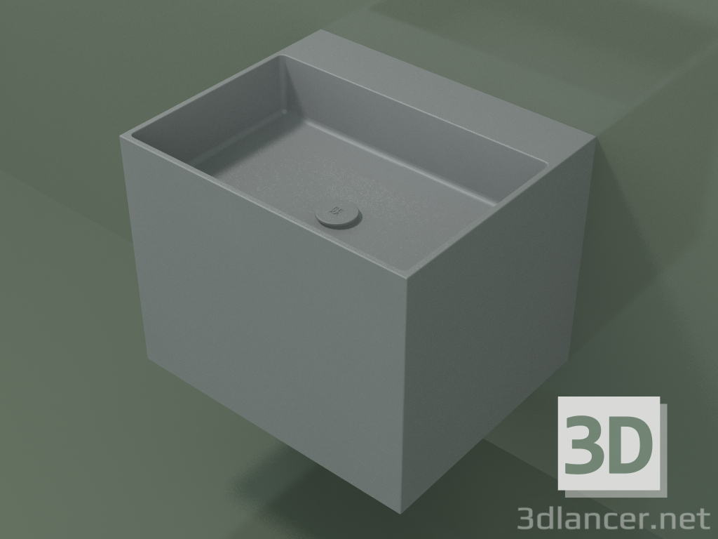 3d model Lavabo de pared (02UN33302, Silver Grey C35, L 60, P 50, H 48 cm) - vista previa