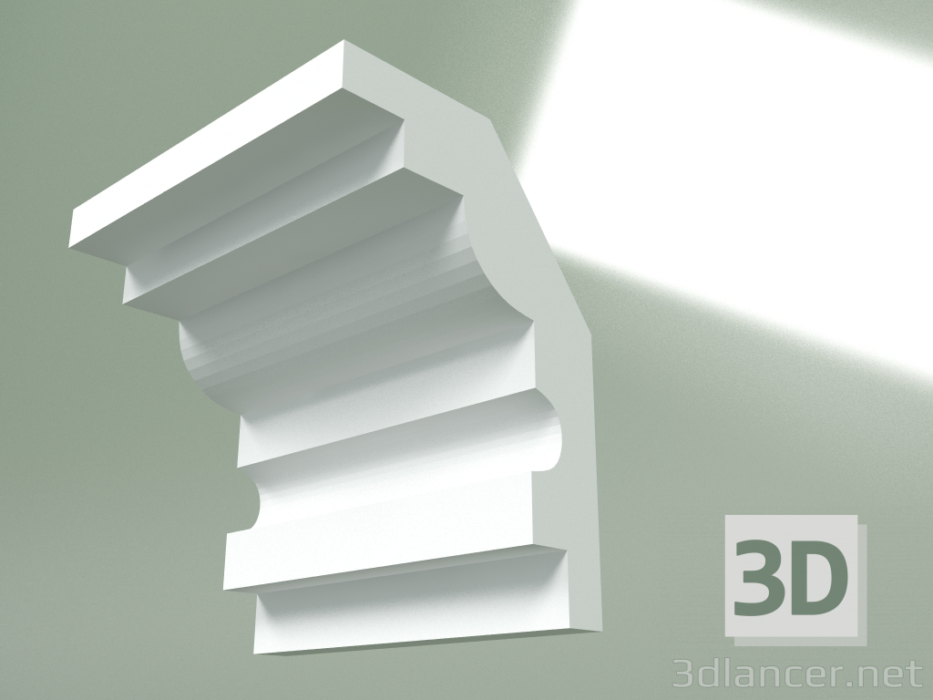 modello 3D Cornicione in gesso (zoccolo a soffitto) KT361 - anteprima