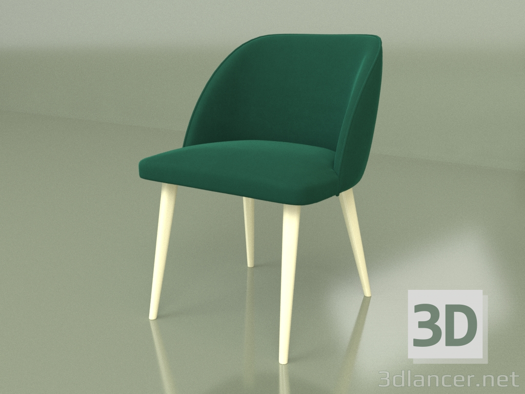 modello 3D Sedia Teo (gambe avorio) - anteprima