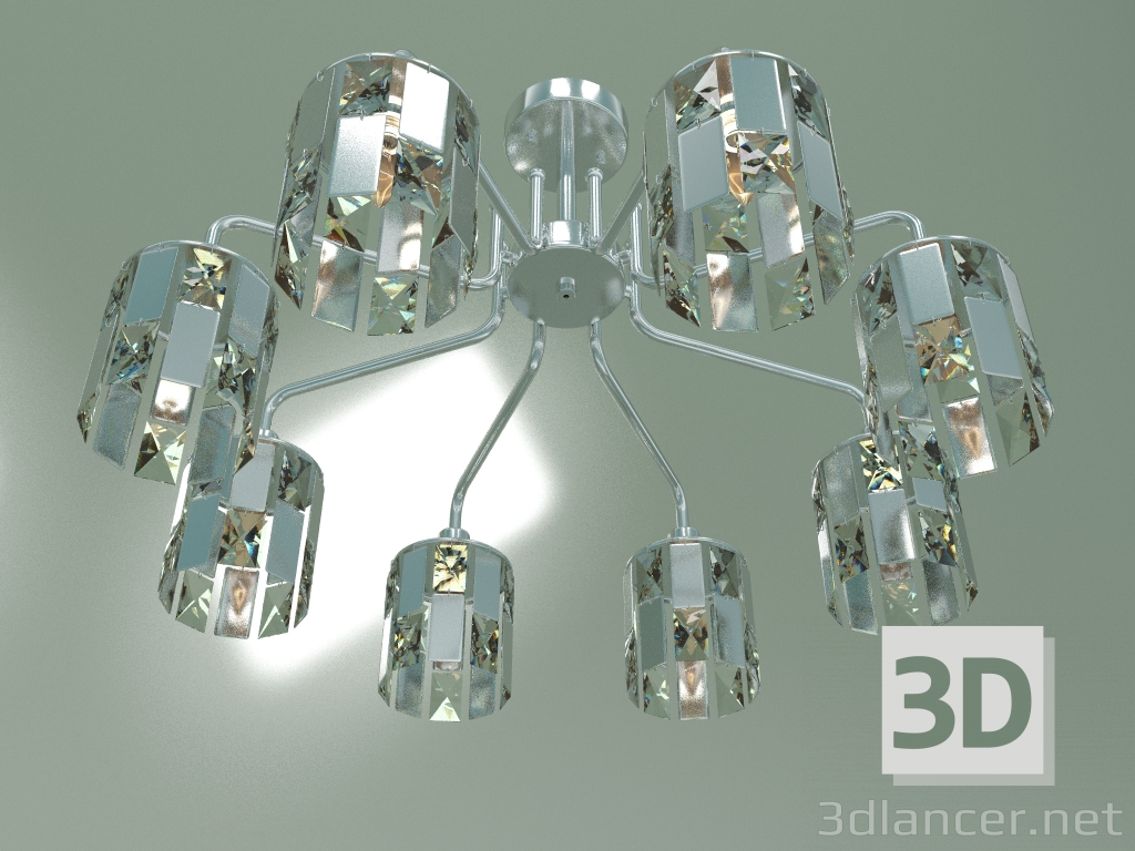 Modelo 3d Candelabro de teto 10101-8 (cristal cromado) - preview