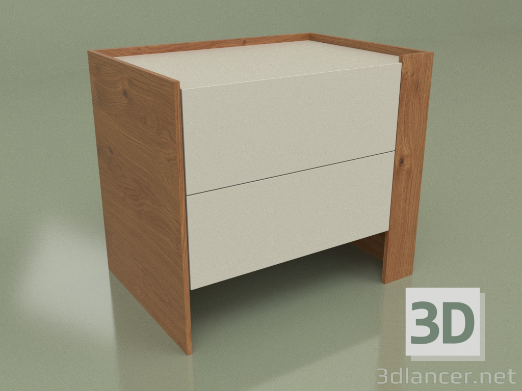 modello 3D Comodino CN 200 (Noce, Frassino) - anteprima