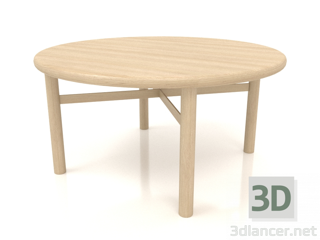 modello 3D Tavolino (estremità arrotondata) JT 031 (P=800x400, legno bianco) - anteprima