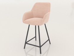 Semi-bar chair Edwin (powder-black)