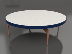 Mesa de centro redonda Ø120 (Azul noche, DEKTON Sirocco)