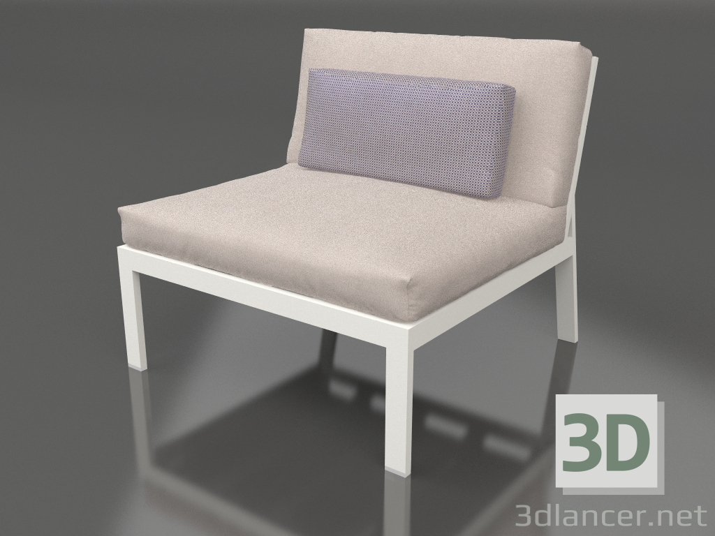 modello 3D Modulo divano, sezione 3 (Grigio agata) - anteprima