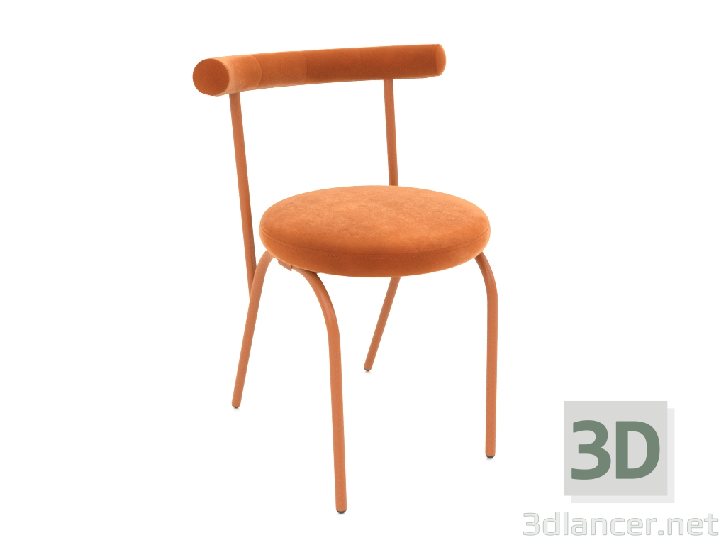 3d model baguette chair (tangerine) - preview