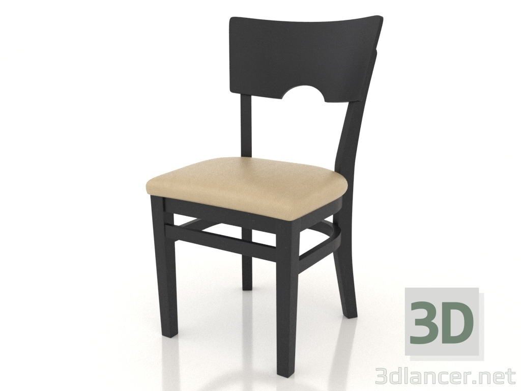 modello 3D Sedia York (Wengé Scuro) - anteprima