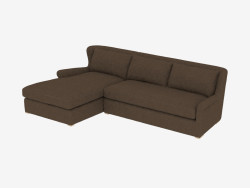 Canapé d'angle SECTIONAL BROWN LINEN (7843-3102 LAF)