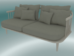 Sofa Double Fly (SC2, H 70 cm, T 80 cm, L 162 cm, Eiche weiß geölt, Hot Madison 094)