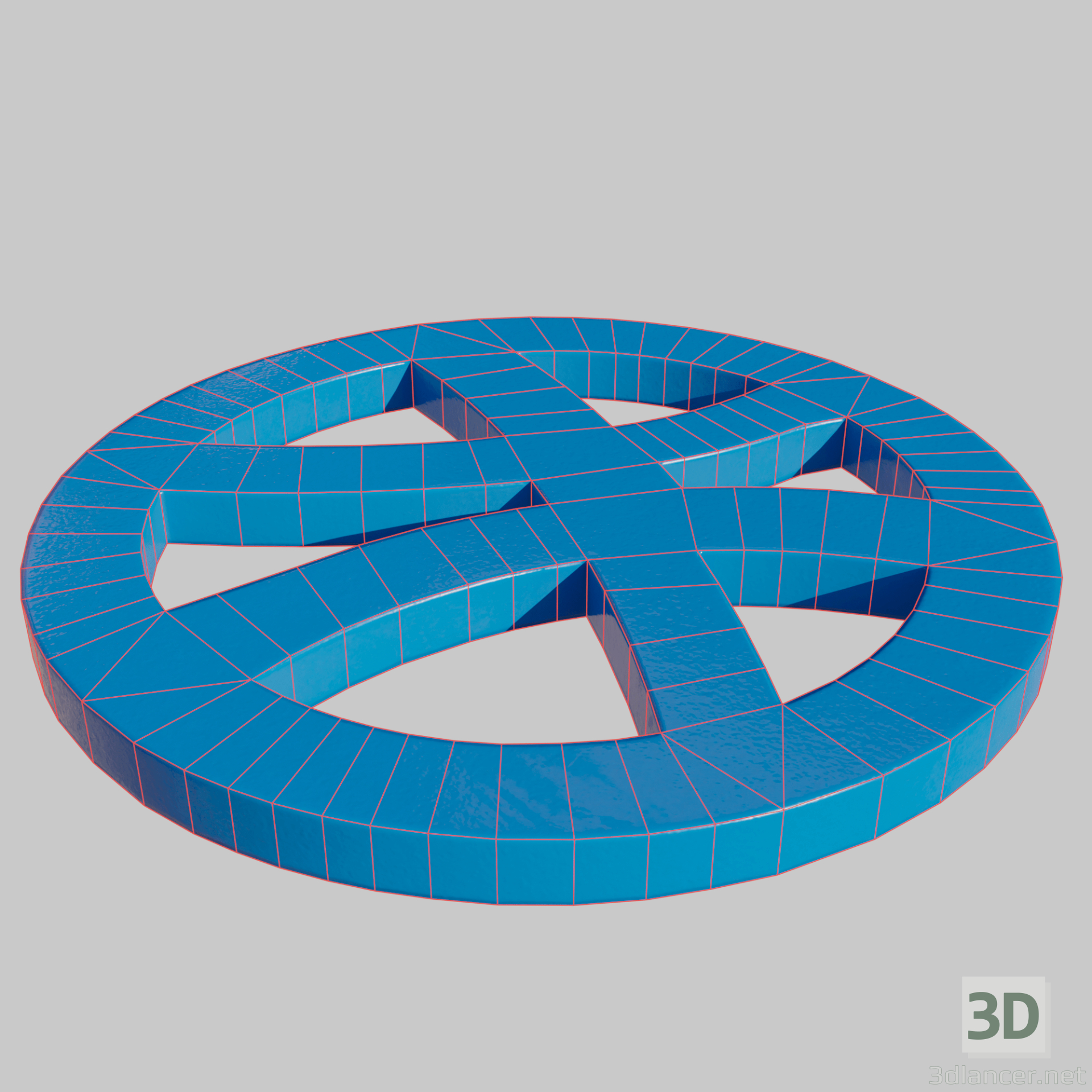 Modelo 3d assinar mundo - preview