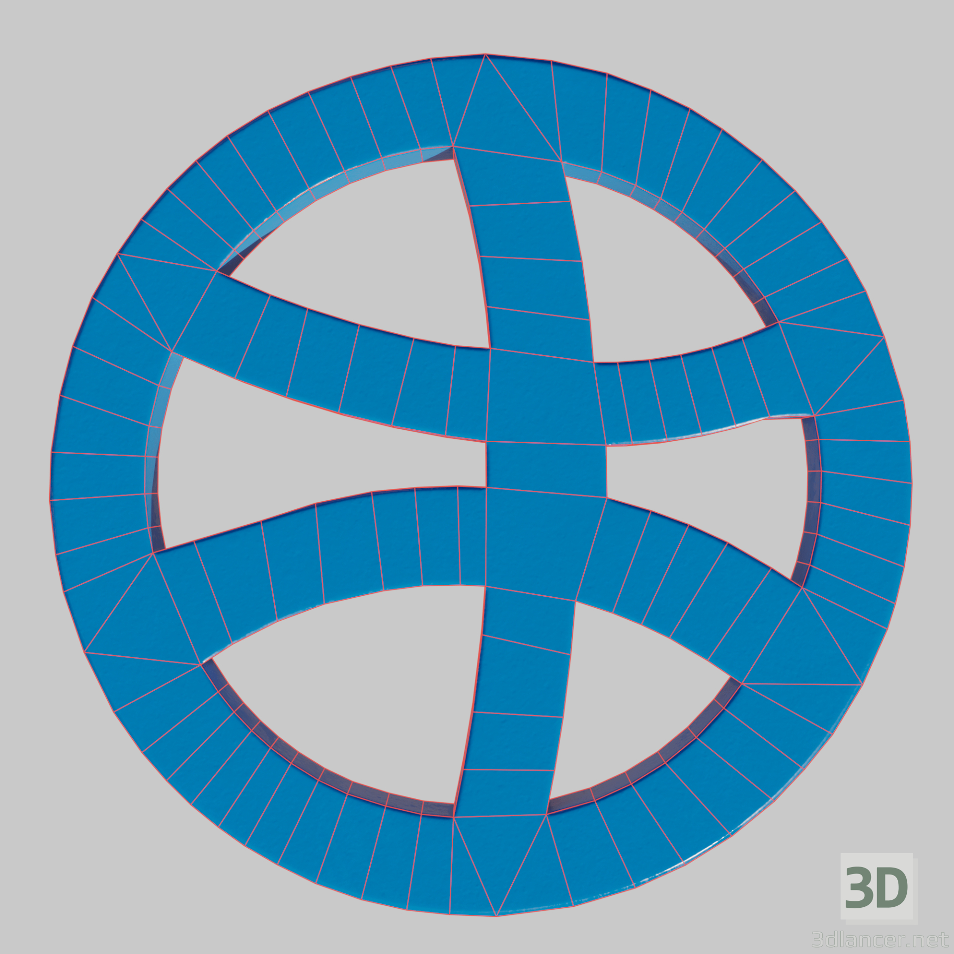 Modelo 3d assinar mundo - preview