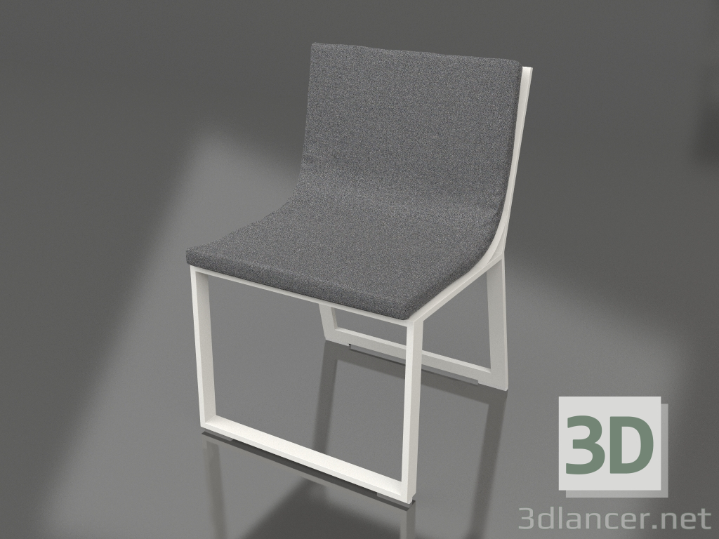 modello 3D Sedia da pranzo (Grigio agata) - anteprima