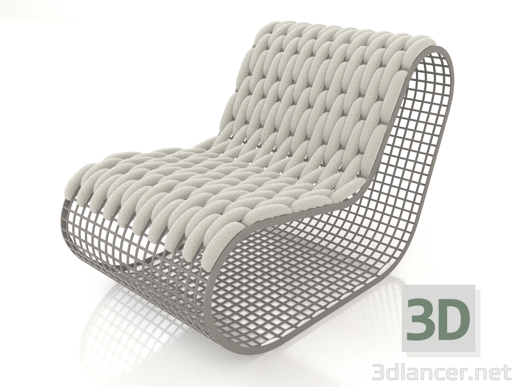 modèle 3D Fauteuil club (Gris quartz) - preview