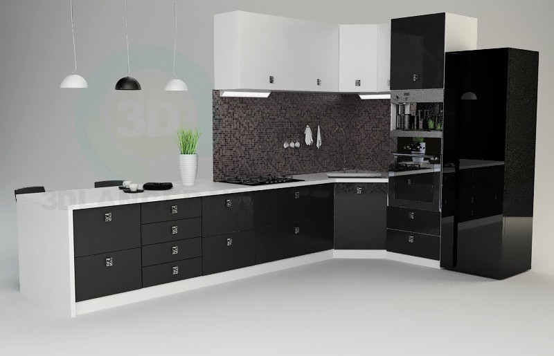 3d model Kitchen - preview