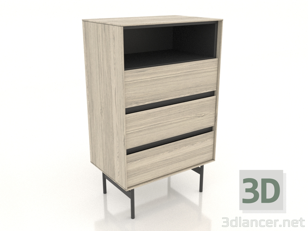 modèle 3D Commode HIGH 600 mm (chêne lumineux) - preview