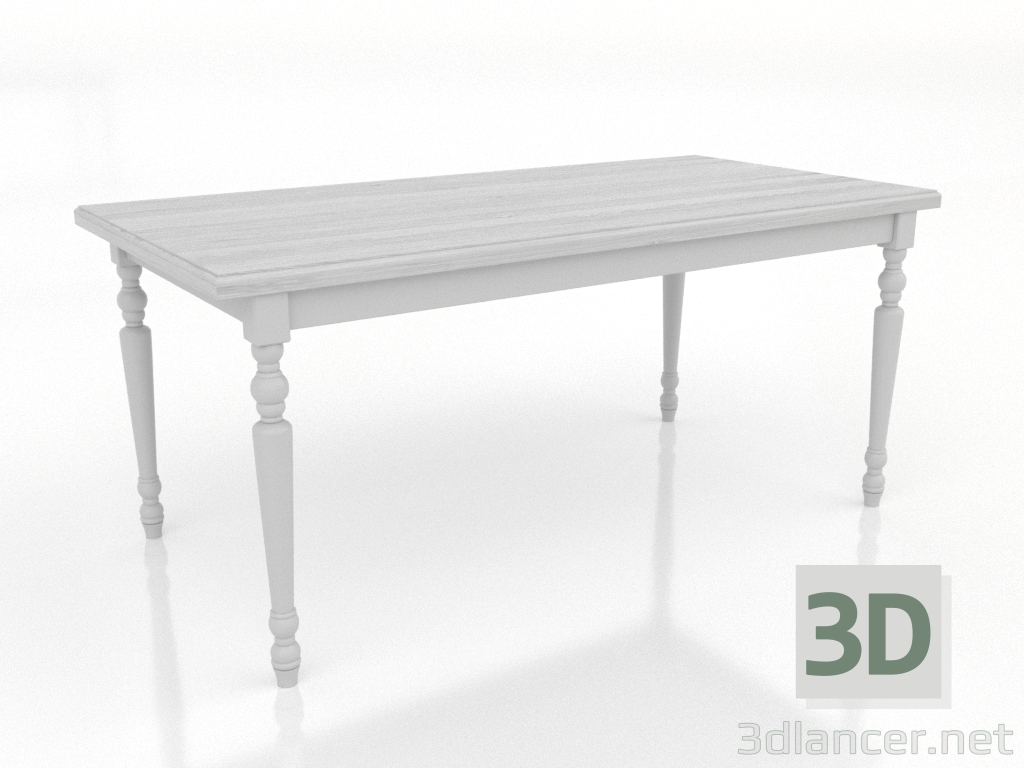 3d модель Стіл обідній 1600х800 мм (білий, білий RAL 9010) – превью 3d модель Стіл обідній 1600х800 мм (білий, білий RAL 9010) – превью