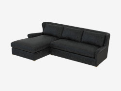 Divano modulare in pelle SECTOR LEATHER & WOOL (7843-3104 LAF)