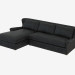 3D Modell Leder-Modul-Sofa LEATHER & WOLLE SEKTIONAL (7843-3104 LAF) - Vorschau