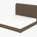 3d model Cama doble HARLAN KING SIZE CON MARCO (5002K Brown) - vista previa