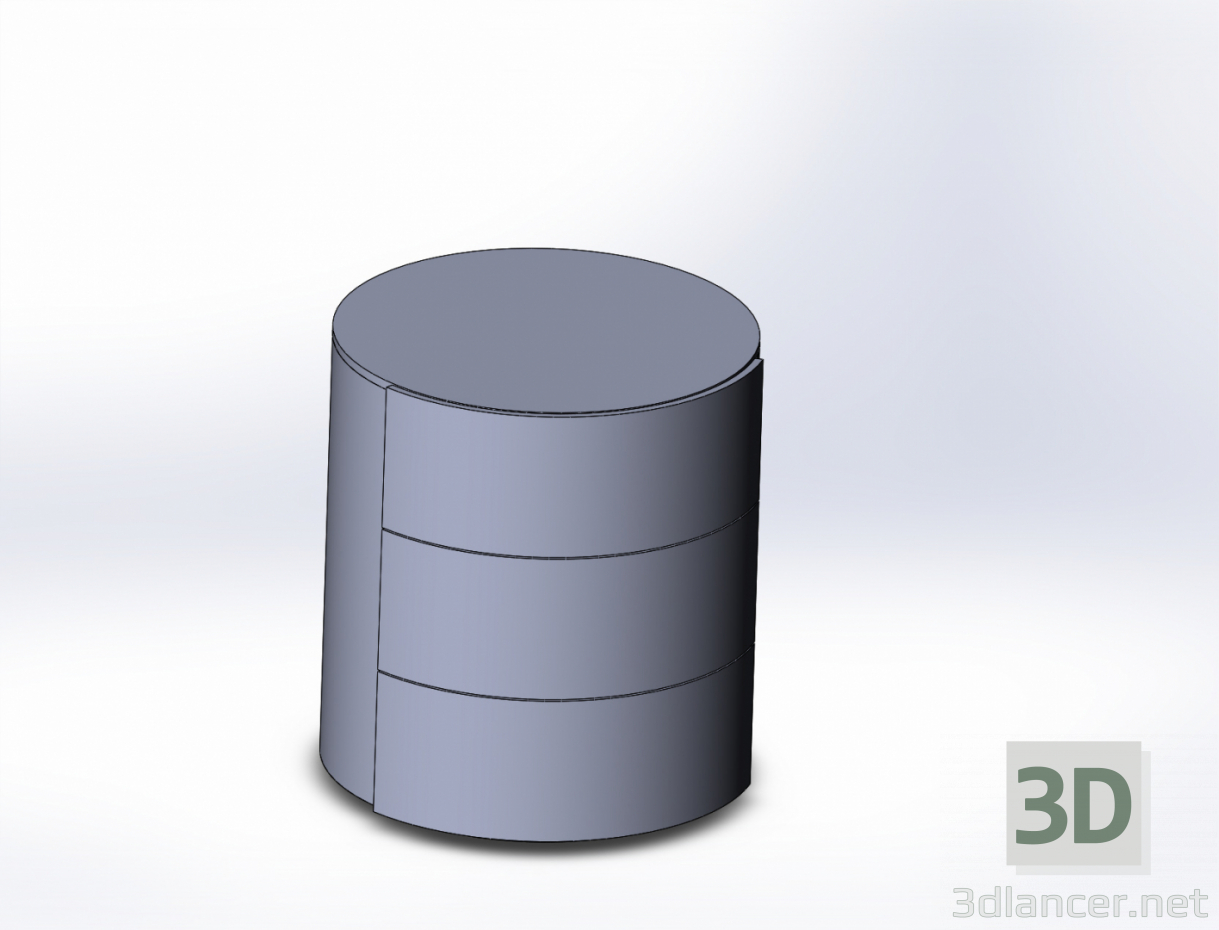 3D Modell Bordstein Runde - Vorschau