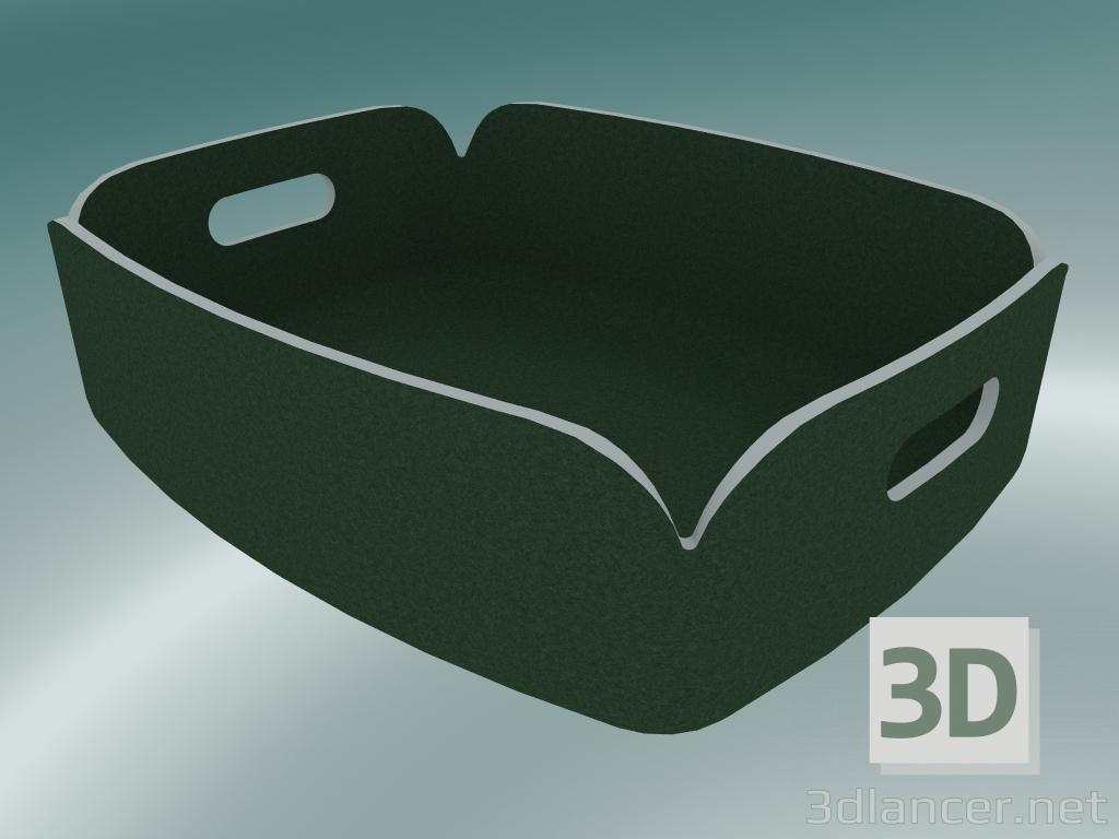 3d model Tray Restore (Dark Green) - preview