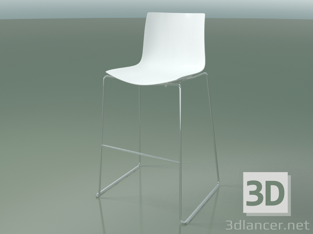 3d model Silla de bar 0471 (en el trineo, polipropileno PO00101) - vista previa