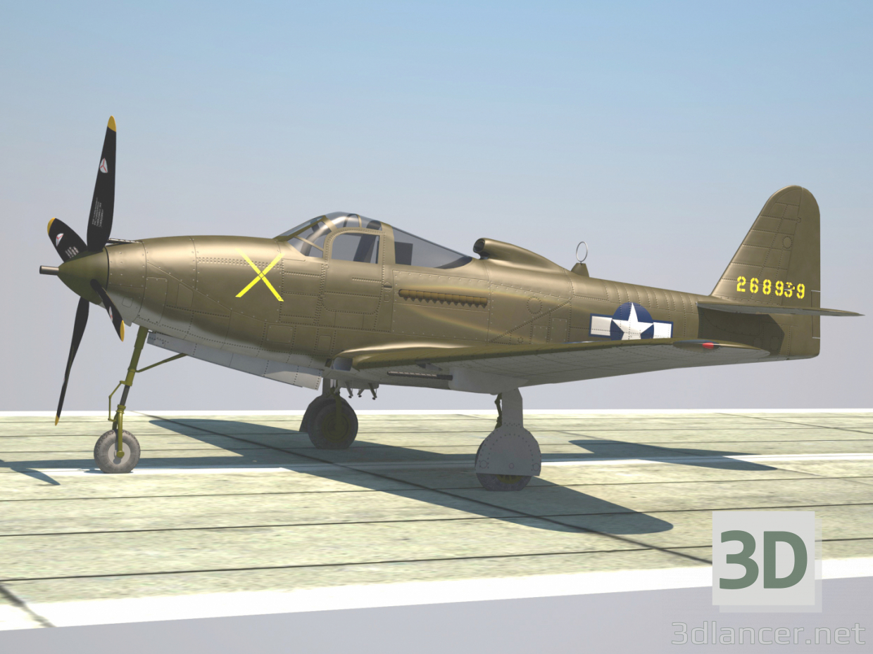 P-63 C 3D modelo Compro - render