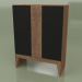 3d model Wardrobe STRIP NEW (walnut ral 9004 face star) - preview