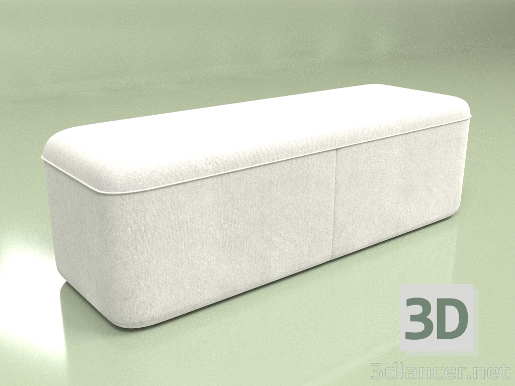 modello 3D Pouf Pawai Larghezza bassa 120 (grigio) - anteprima