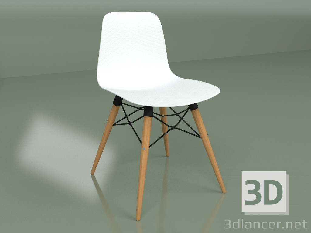 3d model Silla Leona (blanca) - vista previa