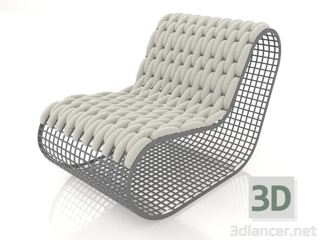 modèle 3D Fauteuil club (Anthracite) - preview