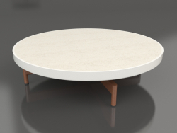 Table basse ronde Ø90x22 (Gris agate, DEKTON Danae)