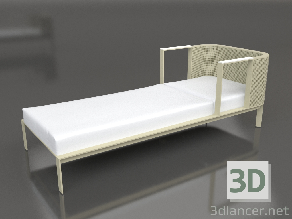 modello 3D Sdraio (Oro) - anteprima