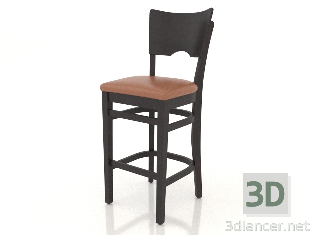 3d model Taburete de bar York (Wengué) - vista previa