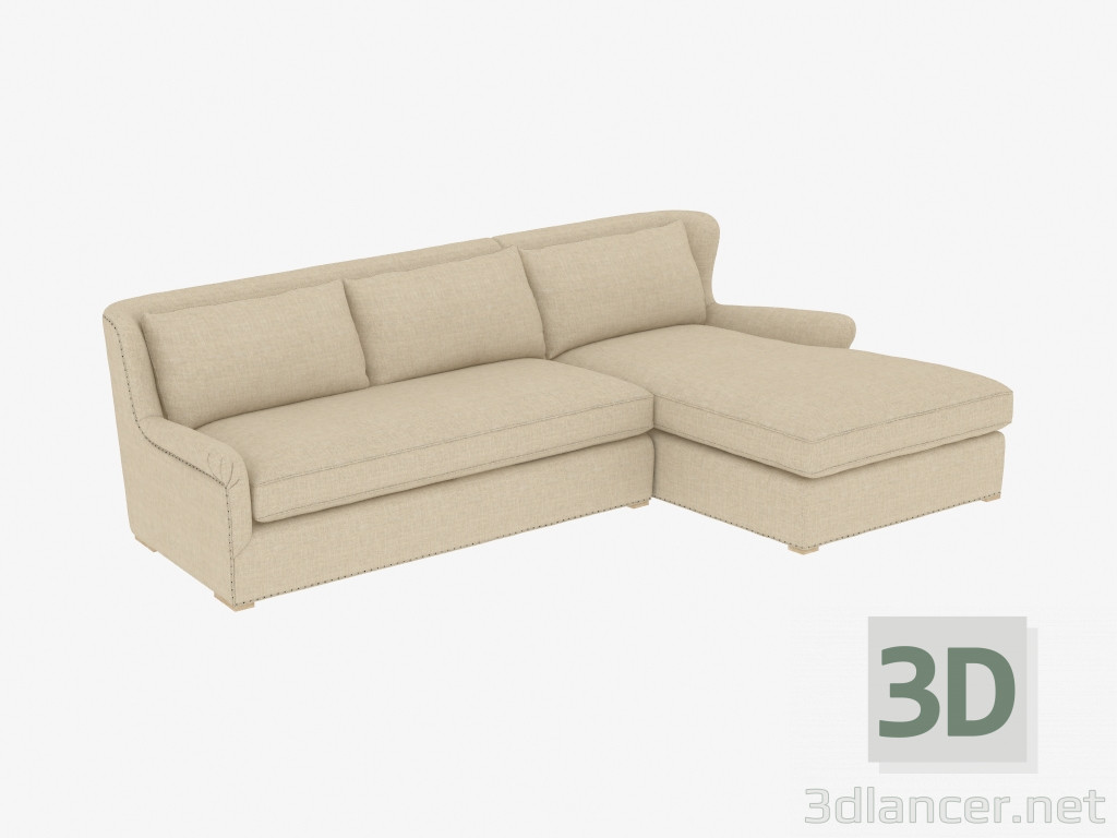 modèle 3D Canapé à angle modulaire SECTIONAL (7843-3101 A015-A) RAF - preview