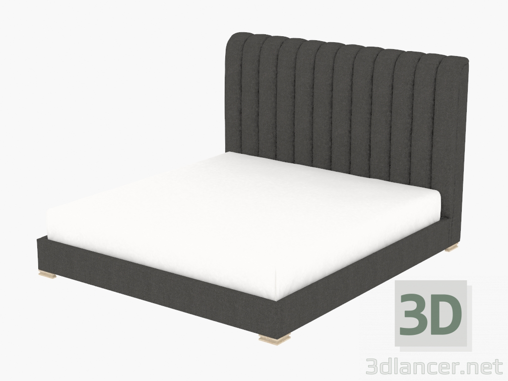 modello 3D Letto matrimoniale HARLAN letto King Size con la struttura (5003K.W006) - anteprima