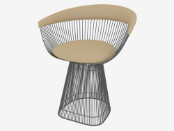 Sillón con tapicería de cuero Platner