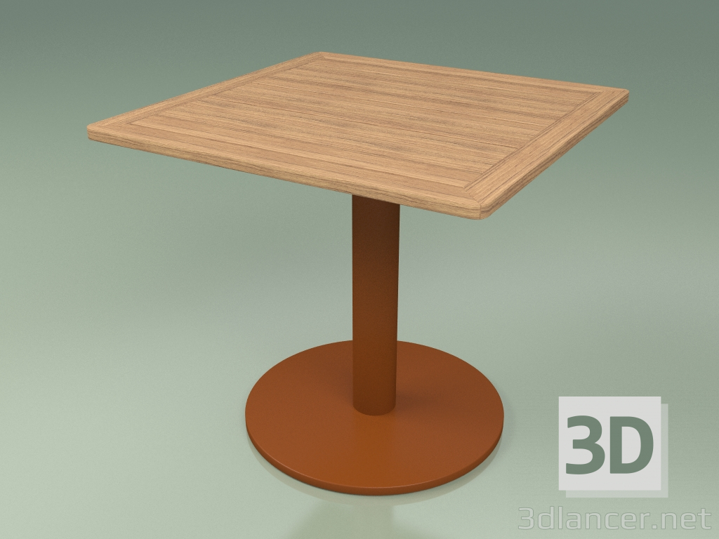 3d model Mesa 001 (óxido de metal, teca) - vista previa