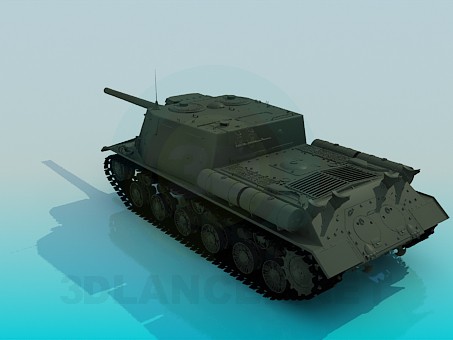 3d model Isu-122 self propelled gun - preview