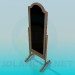 3d model Floor mirror with feet - preview